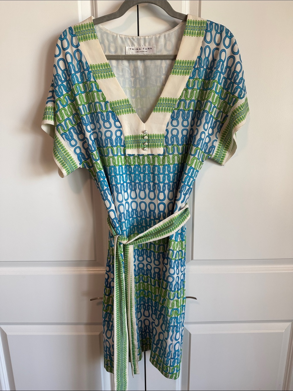 Vintage Trina Turk Silk Tie Dress